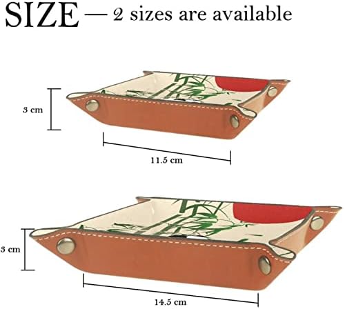 Tacameng kutije za pohranu mali, panda bambusov crveni sunce, koža za pohranu od kože za pohranu za plantaže za novčanike satovi ključevi