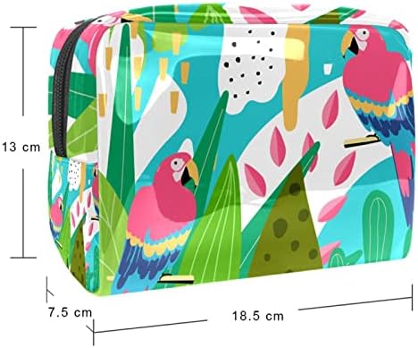 Toaletska torba za putne torba, vodootporna šminka kozmetička torba Organizator putovanja za dodatnu opremu, moderni crtani tropski