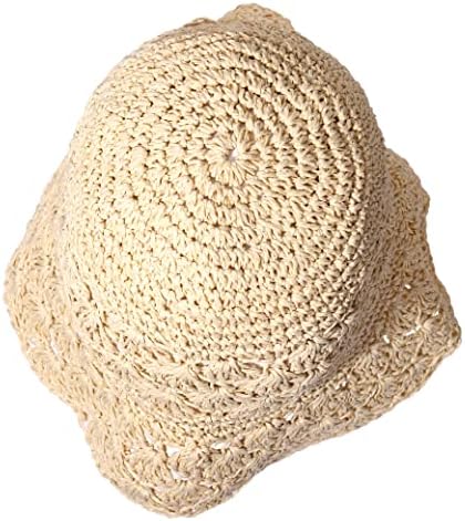 Sun Hat Žene Ljeto Pakible Bucket HATS Boho Beach Slama za žene UV zaštita Slatka sklopiva kapa za dame djevojke
