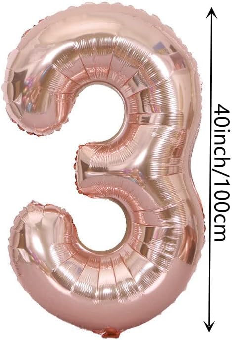 Rose Gold 39. rođendan ukrasi - veliki 40 inčni broj 39 folija baloni Latex Confetti baloni za žene MAN 39. rođendan zabava 39 Fotografije vjenčanja Potrošni materijal
