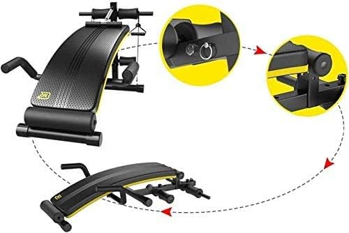 Aohmg Temstepena klupa Podesiva, vežbanje teretana sjedi nagib ABS klupe Ravna klupa, za klupu Press, Sit-up, lifta za noge, fitnes cijelog tijela, crna