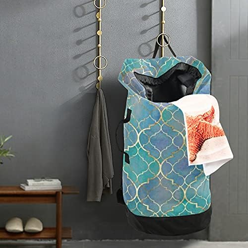 Akvarelna torba za veš sa geometrijskom teksturom sa naramenicama torba za ruksak za veš sa vezicama za zatvaranje vješalice za kamp