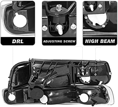 SOCKIR 4kom sklop farova za GMC 99-07 Sierra 1500, 99-04 Sierra 2500, 01-07 Sierra 1500HD 2500HD 3500HD Classic, 99-06 Yukon, 00-06 Yukon XL 1500 2500, 2001 Sierra C3