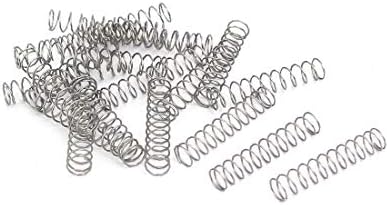 X-dree 0,3mmx4mmx20mm 304 Kompresioni prskanje od nehrđajućeg čelika Srebrni ton 20pcs (0,3 mmx4mmx20mm 304 pribjeles de Compressión