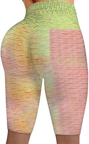 Xiawenyuan joga za žene naborane biciklističke fitness trčanje Stretch hlače Shorts Tie-Dye Yoga Hlače Haljine za hlače za joga za