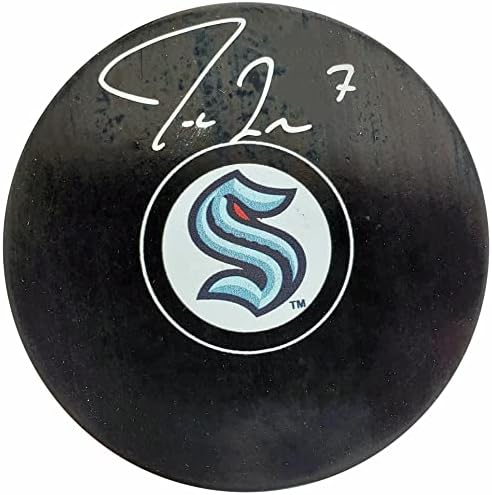 Jordan Eberle potpisao zvanični Seattle Kraken Logo hokej pak fanatika Holo zaliha 200454-autogramom NHL Pak
