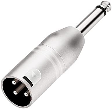 JOMLEY 1/4 inča TS Mono to XLR muški Adapter, 6.35 mm do XLR muški Adapter, četvrt inča TS Mono muški utikač na muški XLR Konverter Audio konektor-2 Pakovanje