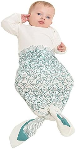 Mrotrida novorođenče s prekrivačem slatke bebe oneshere torba za spavanje sirena dugih rukava za spavanje za spavanje mala ruža