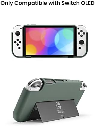 TomToc zaštitna futrola za Nintendo prekidač OLED 2021 i joy-con kontroler, tečni silikonski poklopac pribor za preklopni štand i