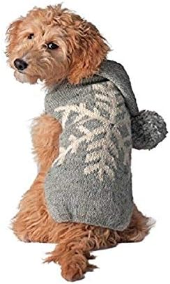 Prohladni pas Alpaca džemper za snježne pahulje za pse, srednje, sive