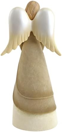 Temelj Enesco Naš otac Cross Molitve Angel Figurine, 7,68 inča, višebojni