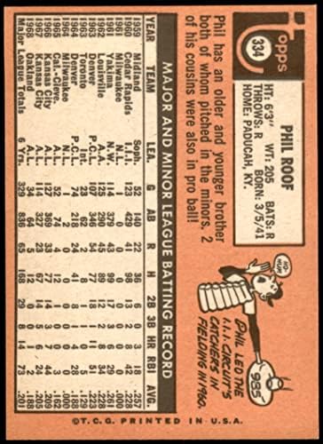 1969 TOPPS # 334 Phil Krov Oakland Atletika NM Atletika