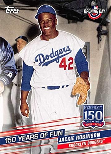 2019 TOPPS Dan otvaranja 150 godina zabavnog seta # YOF-2 Jackie Robinson Dodgers MLB bejzbol kartica NM-MT