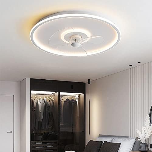TWXG Modern LED ventilatorska svjetla ultra-mirna zatamnjena pametna plafon sa ventilatorima 3 brzina podesiva ventilatorska blagovaonica Dnevna soba spavaća soba kuhinja