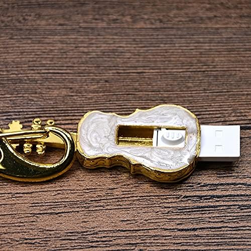 N / A Gitaru Model USB Flash Drive 32GB 64GB Metalni olovci 128GB 256GB Ključni memorijski stick 4GB 8GB 16GB redanyard crveni bijeli pendrive poklon