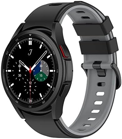 GHFHSG 20mm Službeni zakrivljeni kraj silikonski opseg za Galaxy Watch 4 Classic 46 42mm Strap Watch4 44 40mm Zamjenski sat