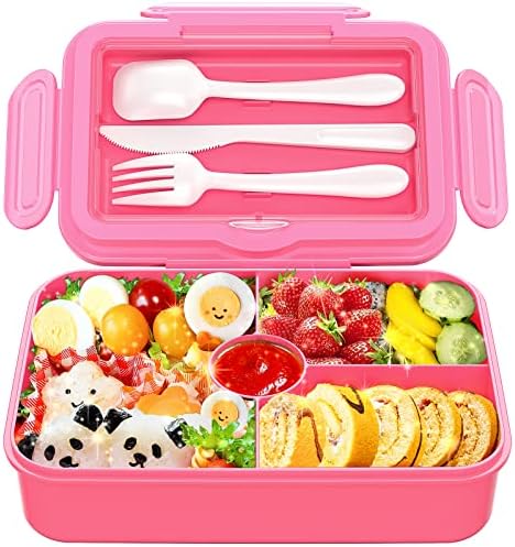 Kutija za ručak od nehrđajućeg od nehrđajućeg čelika Bento 5-pretinac za djecu Odrasli izopotpu BPA + Bento Box Kids Box 7,5 šalice