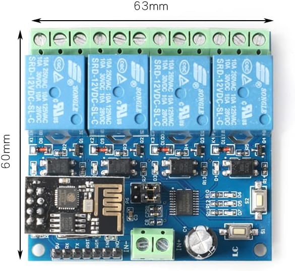 Jessinie ESP8266 ESP-01 4-kanalni 12V WiFi relej modul 12V IOT Wireless Pametni kućni uređaj WiFi relej Internet stvari ESP-01 daljinski