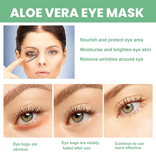 Imeasy Aloe Vera maska za oči, flasteri ispod očiju, flasteri za oči za natečene oči, hijaluronska kiselina kolagen Maska za ispod