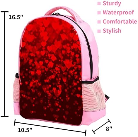 VBFOFBV ruksak za žene Daypack backpad bagera za laptop Tražena za bagere, crvena srčana umjetnost Valentine