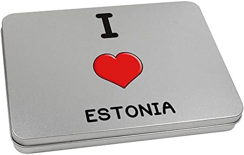 Azeeda 95mm 'I Obožavam Estoniju' Metal sa šarkama / kutijom za odlaganje