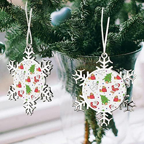 Ukrasi za pahuljice Božićni ukrasi, srebrni viseći ukrasi za pahulje Božić za božićno drvce zima 4 kom 143