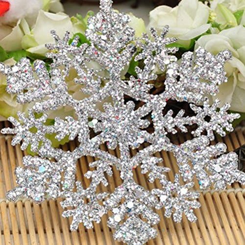 PRETYZOOM 12kom Plastic Snowflake dekoracije 10cm Božić stablo pahulje komada za Božić ukrasi Party Favor rođenja ukrasi