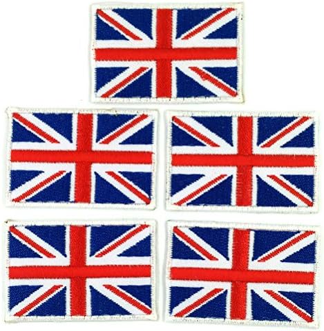 FLAG9010X5 - Zastava u Velikoj Britaniji, zastava Velika Britanija Patch, britanska zastava Patch, Union Jack - Vezerani zakrpe -