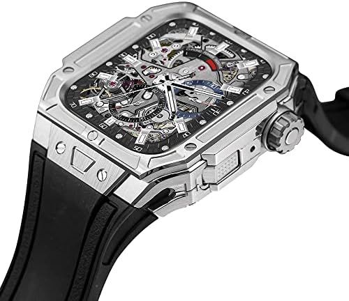 Dzhtus luksuzni komplet za modifikaciju karbonskih vlakana za Apple Watch 45mm Viton Watch Band za IWATCH 7 8 ULTRA 45MM zamjena zamjene