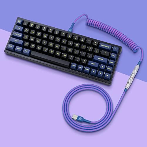 Luxcomos zamorani kablovi za mehaničke tastature, USB tip-c dvostruki kablovi sa dvostrukim rukavima sa odvojivim GX-16 aviatorima