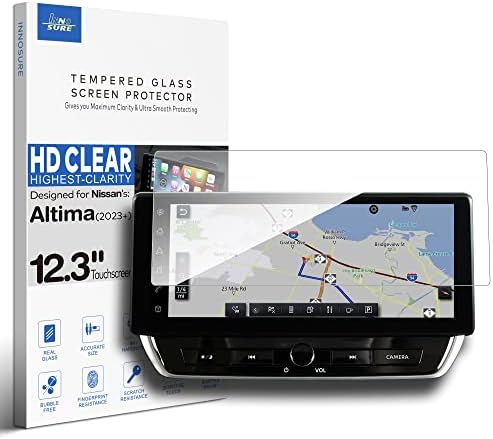 Innosure Glass zaštitnik ekrana dizajniran za Nissan Altima Infotainment ekran osetljiv na dodir Altima zaštitnik ekrana 2023 zaštita