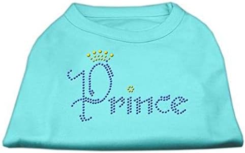 Mirage proizvodi za kućne ljubimce Prince Rhinestone majica za kućne ljubimce, velika, aqua