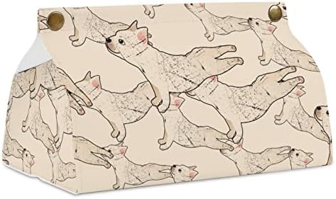 Francuski buldog joga tkivo tkiva pokrivač papira na licu Organizator CASE HOLDER DISMENZER NAPKIN Desktop Dekorativni za kućni restoran