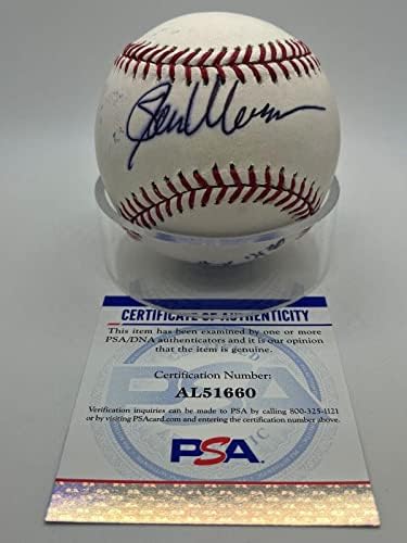 Stan Meradith Sportski arhitekt potpisao autografa službenog MLB Baseball PSA DNK - autogramirani bejzbol