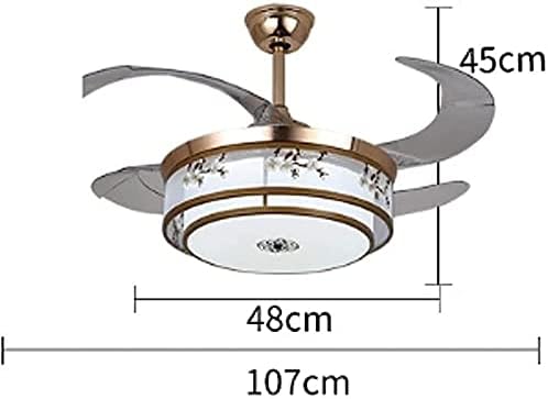 CUTYZ stropni ventilator sa lampicama, minimalistički ventilatorski svjetiljke izvrsne jednostavne elegantne daljinske upravljačke visine ovjesa za ovjes okrugle svjetiljka za vješanje pogodna za hodnike čajne sobe