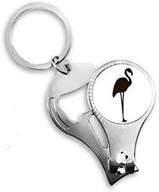 Crna flamingo slatka životinja portreta za nokte za nokte za noktene ključeve ključeva