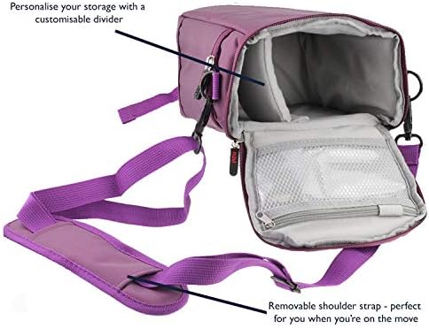 Navitech Purple DSLR SLR fotoaparat za nošenje i putna torba kompatibilna sa Nikon D850