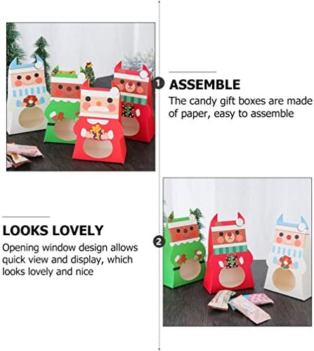 Nuobesty CANDY poklon kutija 16pcs Božićni bomboni Papir Cookie tretirani okviri Poklon kutije za Xmas Vjenčanje bomboni poklon favorts Packaging Bakery Boxes