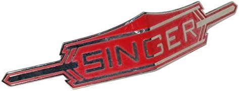 AESPERES Singer značka naljepnica čelik Crveni hrom pogodan za vintage automobil 1905 do 1970