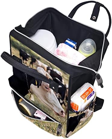 Crna bijela krava farme pelena ruksacke backpack baby peppy promjene torbe s više funkcija Veliki kapacitet putna torba