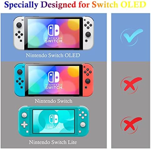 ZNKG 2PCS zaštitni ekran Kompatibilan je za Nintendo prekidač OLED, HD čistog zaštitnog zaslona stakla dizajniran za prekidač OLED,