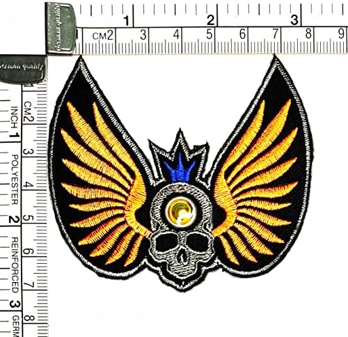 Kleenplus Winged Skull Wings Patch Devil Comics Cartoon vezena aplikacija zanat ručno rađena beba dijete djevojka Ženska odjeća uradi sam kostim dodatak