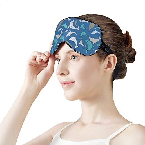 Plavi morski dophini mekano maska ​​za oči efektivne maske za spavanje za spavanje Udobnost za povezivanje sa elastičnim podesivim remenom