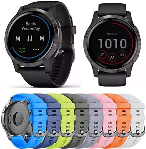 SERDAS 22mm Sport silikonska traka za sat za Garmin Active/Venu 2 / Vivoactive 4 / Forerunner 745 zamjenska narukvica