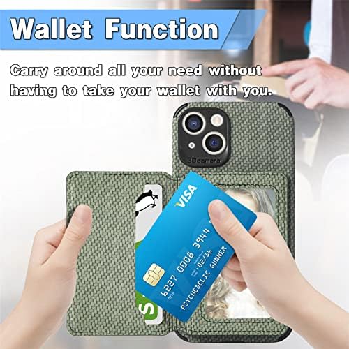 ShinyCase za iPhone 13 Mini poklopac sa držačem kartice Moderan Flip novčanik slučaj kreditne kartice slota stalak za udarce za zaštitu