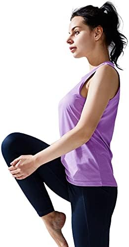 MIER ženske majice za trening bez rukava UPF 50 zaštita od Sunca za trčanje teretana Tank Top Dry Fit Vježba teniski mišić