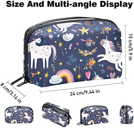 Žene i djevojke Cartoon Unicorn Stars Rainbow šareni uzorak torba za šminkanje prostrana kozmetička torba torbica torbica torbica