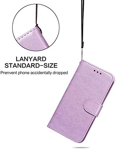 Flipbird torbica za novčanik kompatibilna sa Moto E6S 2020 Pu magnetnom kožnom futrolom za novčanik sa držačem za kartice/postoljem/preklopnim poklopcem za Motorola Moto E6S 2020 Purple