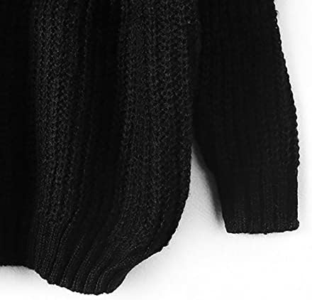 MTSDJSKF Ženski kabeli pleteni džemperi debeli dugi rukav Crewneck casual pulover topla tunika dukserica