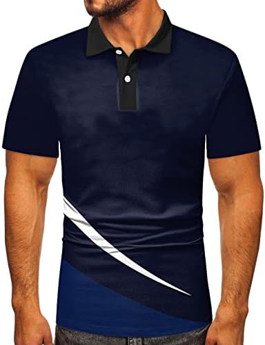 ZDDO MENS Polo Golf Majice, prugasta linijska patchwork modni tenis tee vrhovi kratkih rukava ljetna casual sportska majica